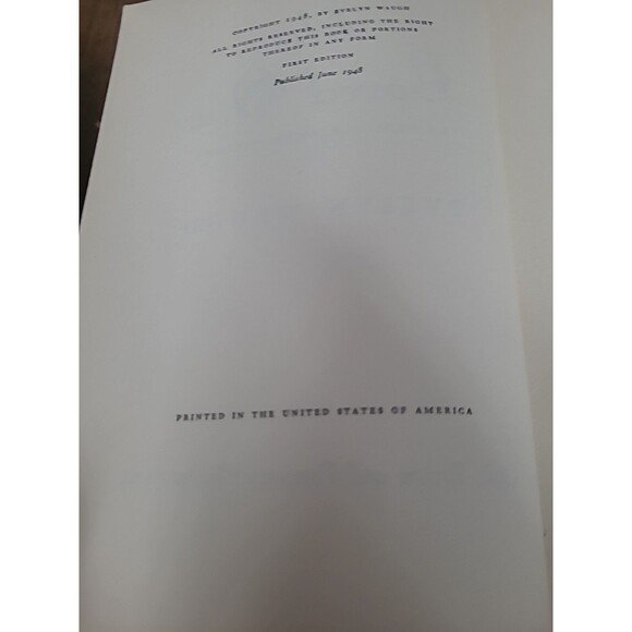 The Loved One STATED FIRST EDITION By Evelyn Waugh - HC w/Dust Jacket 1948. - Picture 4 of 5